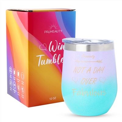 Tumbler Wain Bertebat Dinding Dua Kali